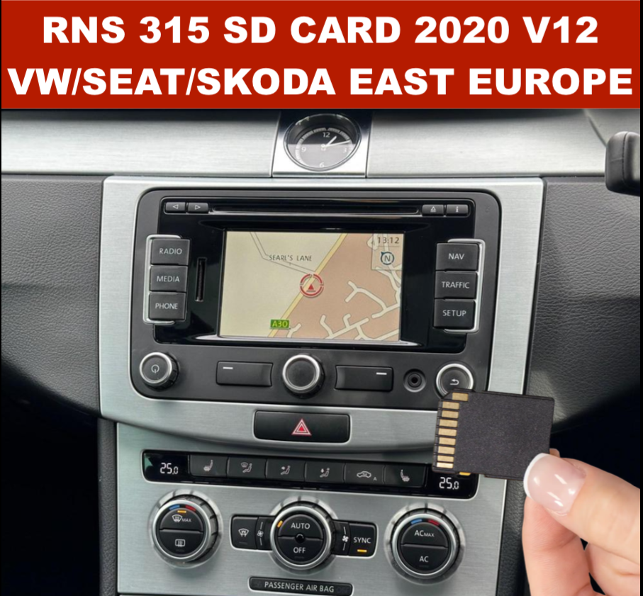 RNS 315 , RNS315 SD CARD 2021 V12 VW/SEAT/SKODA EAST EUROPE