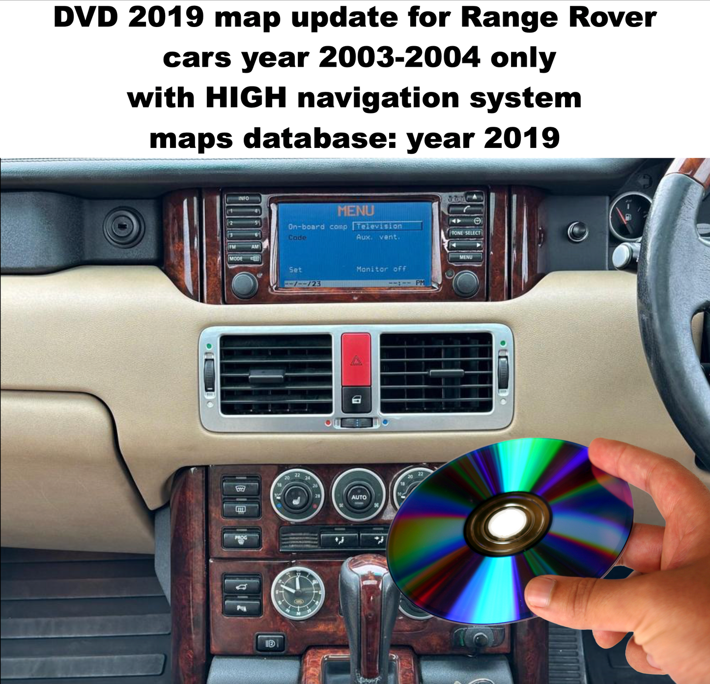 RANGE ROVER (cars 2003/2004 ) SATELLITE NAVIGATION DVD 2019 MAP UK & Europe