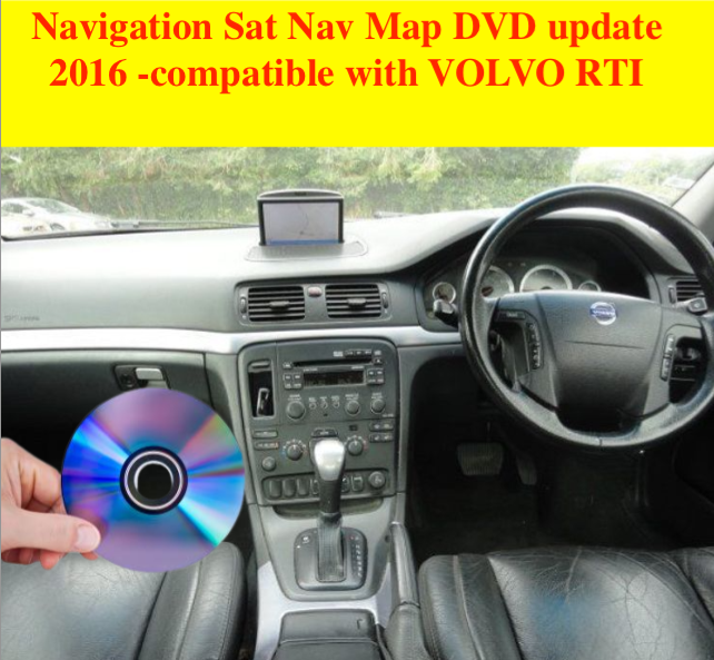 Navigation Sat Nav Map DVD update 2016 -compatible with VOLVO RTI S40, S60, S80, V50, V70, XC70, XC90, C30, C70 - DISC "A" UK and Europe