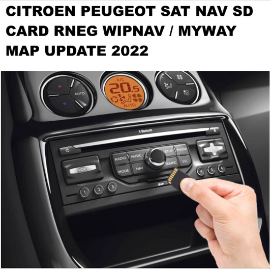 PEUGEOT RNEG MY WAY Navigation SD Card 207 308 3008 407 Map EU & UK 2022