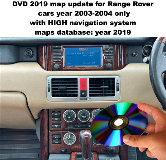 RANGE ROVER (cars 2003/2004 ) SATELLITE NAVIGATION DVD 2019  MAP UK & Europe