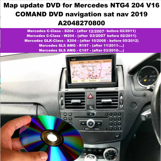 Map update for Mercedes Benz NTG4 204 v16 COMAND-  satellite navigation DVD /set of 2 discs/