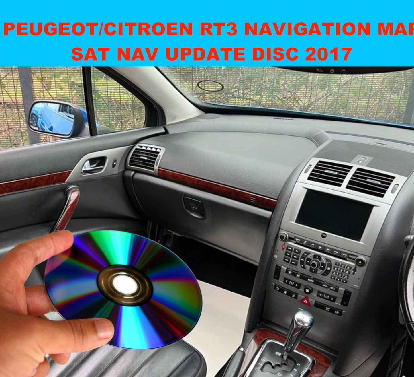 Sat Nav Disc for Peugeot 206, 207, 307, 407, 607, 807,1007 / Citroen C2,C3,C4,C5,C6, C8 with RT3 Navigation 2017